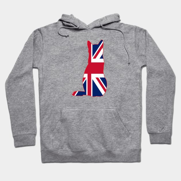 British Cat Flag Hoodie by Wickedcartoons